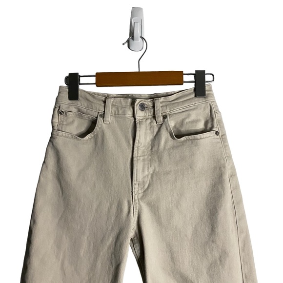 Everlane Women's Tan The Way High Frayed Hem Denim Jeans - Picture 2 of 7